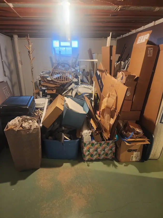 Roll-off dumpster container at job site for 40 Yard Dumpster Rental in Scott AFB